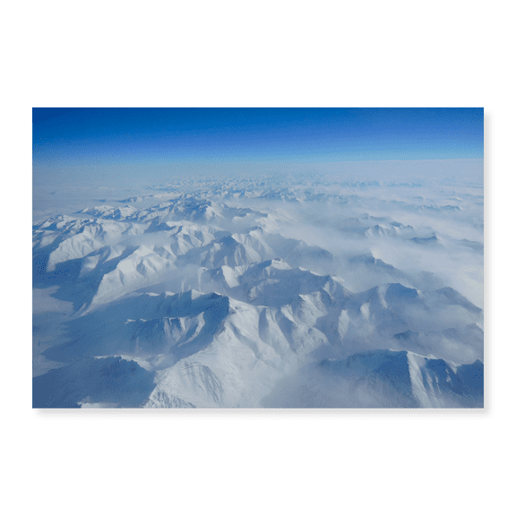 Art Print (Unframed), Alaskan Mountains Viewed from Above by NASA, 18" x 24"