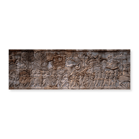 Art Print (Unframed), Bas Relief Angkor Wat Cambodia by Panoramic Images, 24" x 8"
