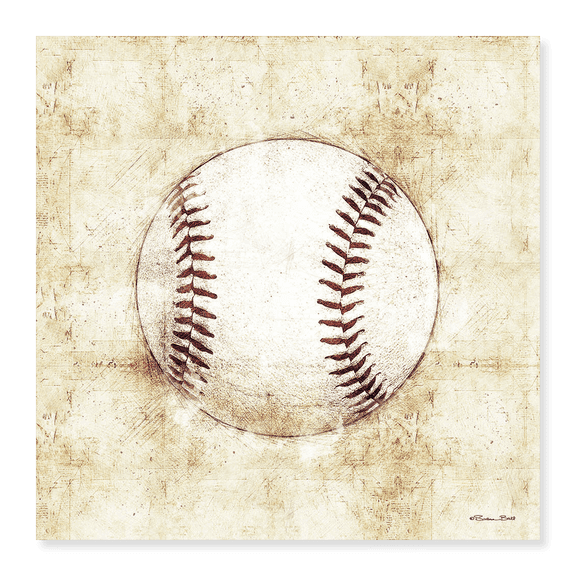 Art Print (Unframed), Baseball Sketch by Susan Ball, 16" x 20"