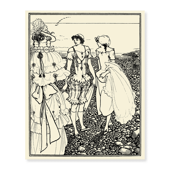 Art Print (Unframed), Bathers at Dieppe 1920 by Aubrey Beardsley, 18" x 24"