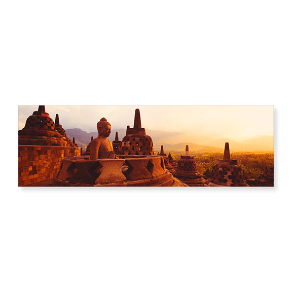 Art Print (Unframed), Borobudur Buddhist Temple Java Indonesia by Panoramic Images, 24" x 8"
