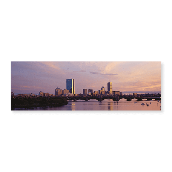 Art Print (Unframed), Bridge with city at the waterfront by Panoramic Images, 24" x 8"