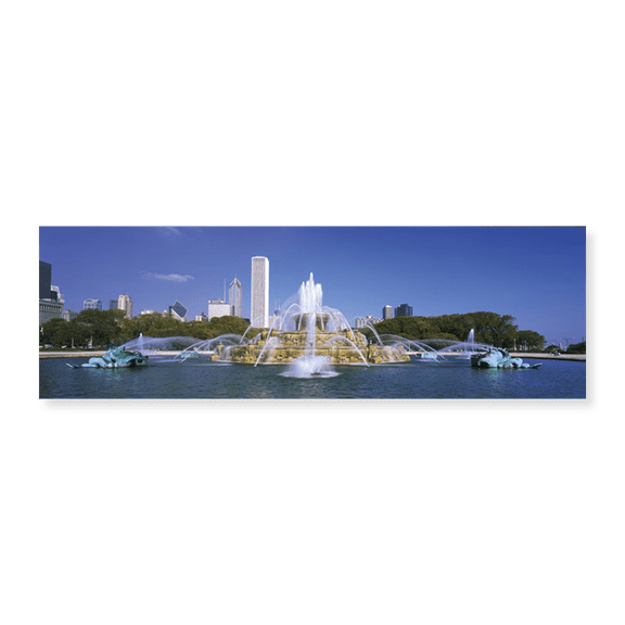 Art Print (Unframed), Buckingham Fountain Chicago IL USA by Panoramic Images, 24" x 8"