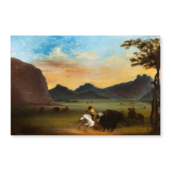 Art Print (Unframed), Buffalo Hunt by Alfred Jacob Miller, 16" x 20"