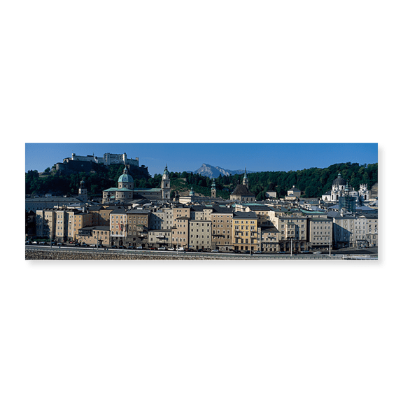 Art Print (Unframed), Buildings in a city with a fortress in the backgro by Panoramic Images, 24" x 8"