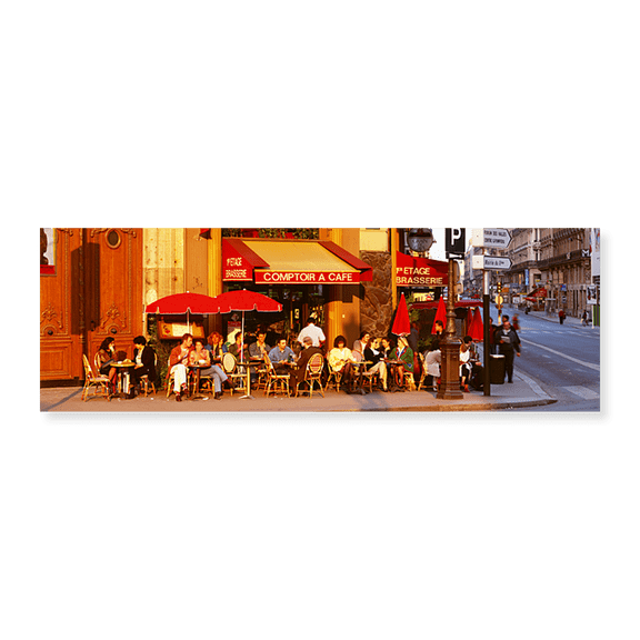 Art Print (Unframed), Cafe by Panoramic Images, 24" x 8"