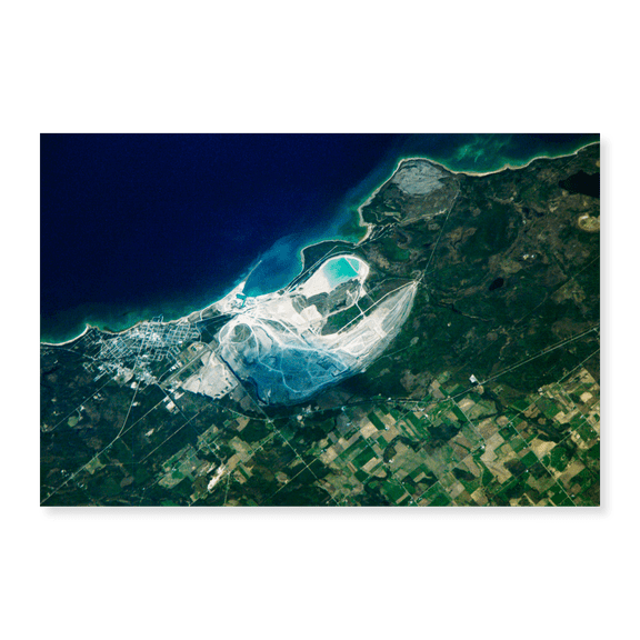 Art Print (Unframed), Calcite Quarry, Michigan Viewed from Space by NASA, 16" x 20"