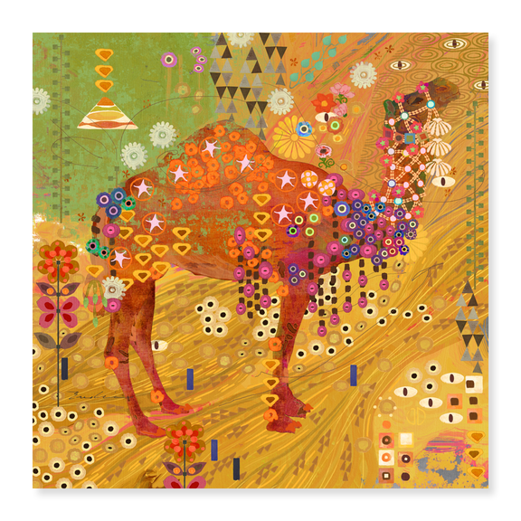 Art Print (Unframed), Camels of Thar by Evalia Designs, 18" x 24"