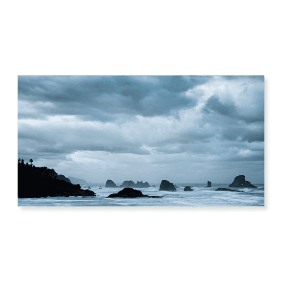Art Print (Unframed), Churning Sea, Billowy Clouds by Don Schwartz, 10" x 16"