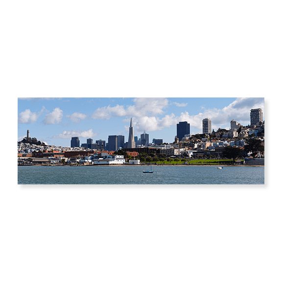Art Print (Unframed), City at the waterfront by Panoramic Images, 24" x 8"