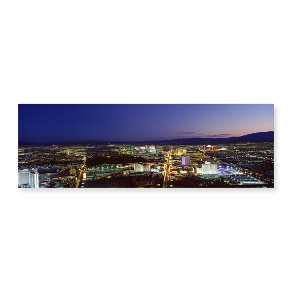 Art Print (Unframed), Cityscape at night by Panoramic Images, 24" x 8"