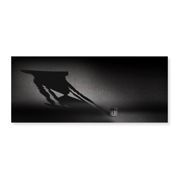 Art Print (Unframed), Clock with hourglass shadow by Panoramic Images, 10" x 16"