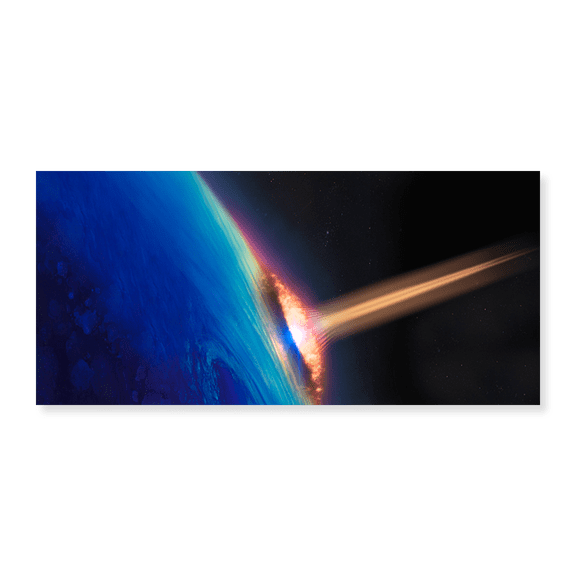 Art Print (Unframed), Comet crashing into earth by Panoramic Images, 15" x 24"