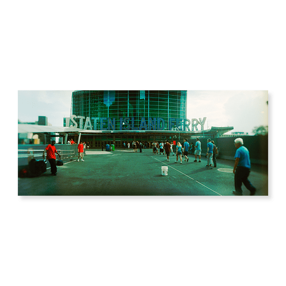 Art Print (Unframed), Commuters in front of a ferry terminal by Panoramic Images, 10" x 16"