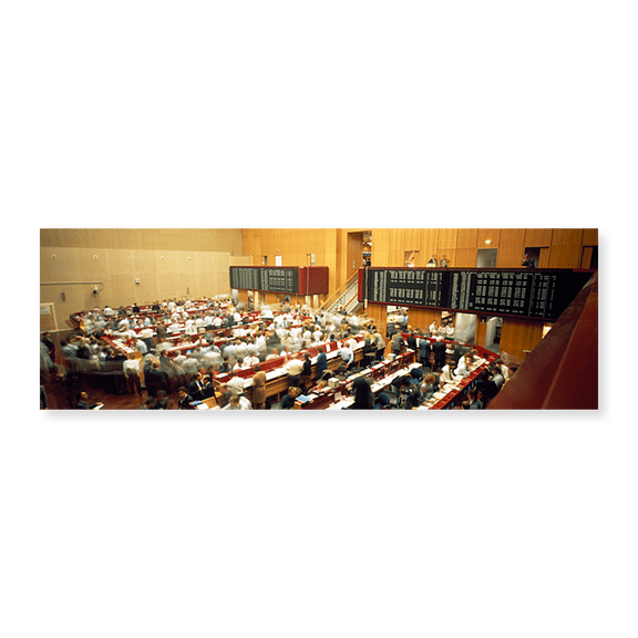 Art Print (Unframed), Computerized trading floor at Frankfort by Panoramic Images, 24" x 8"