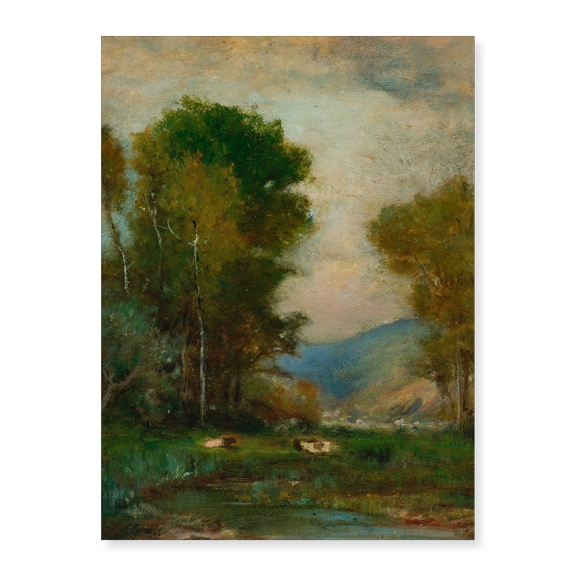 Art Print (Unframed), Cows by a Stream 1850 by George Inness, 16" x 20"