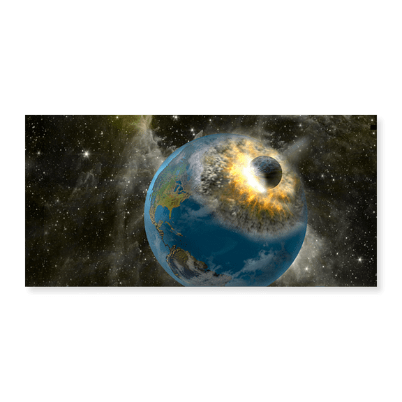 Art Print (Unframed), Earth being hit by a planet killing meteorite by Panoramic Images, 10" x 16"