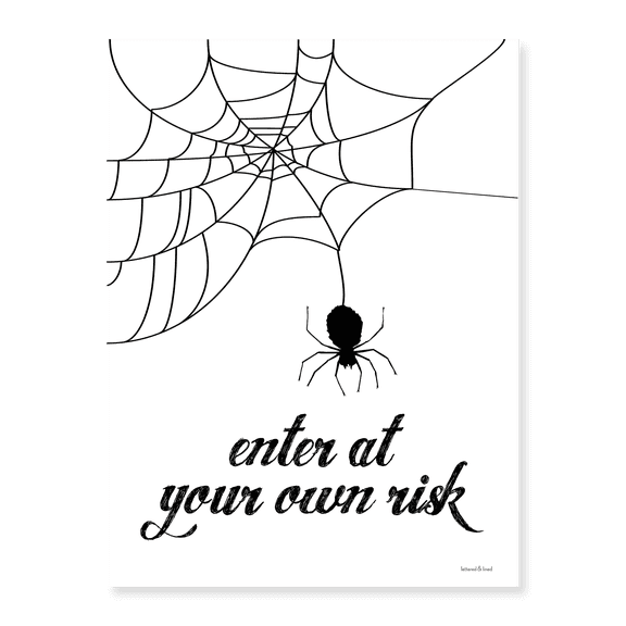 Art Print (Unframed), Enter At Your Own Risk by lettered & lined, 18" x 24"
