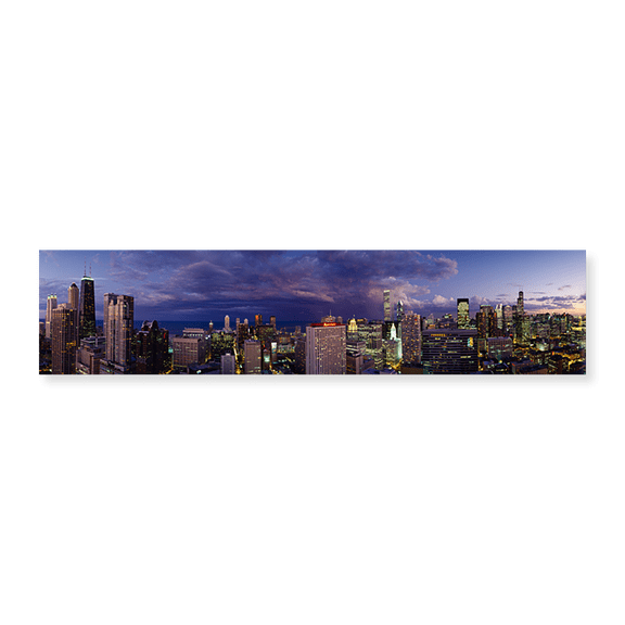 Art Print (Unframed), Evening Chicago IL by Panoramic Images, 24" x 8"