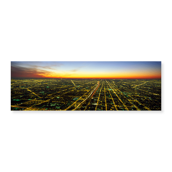 Art Print (Unframed), Evening Chicago IL by Panoramic Images, 24" x 8"