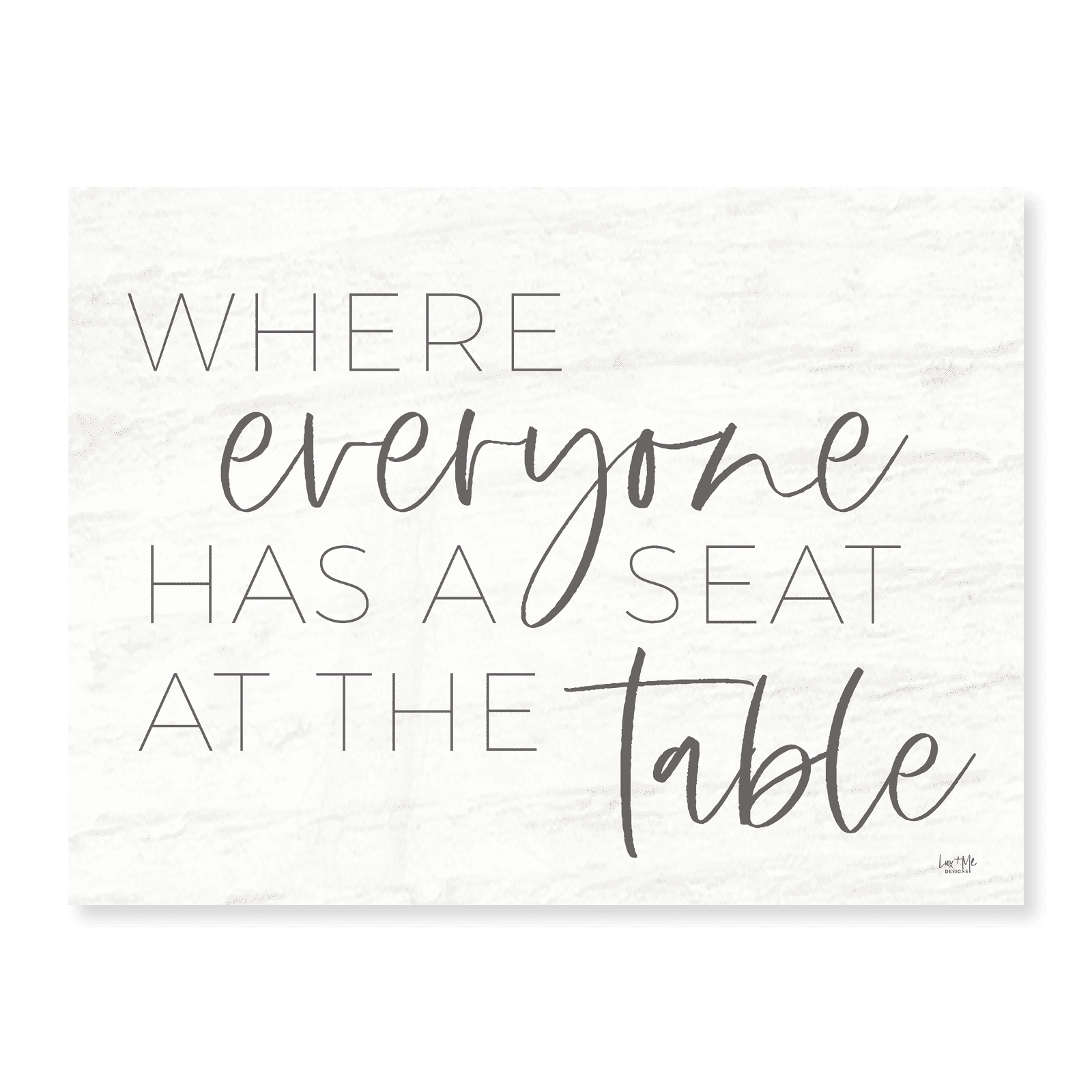Art Print (Unframed), Everyone Has a Seat at the Table by Lux + Me ...
