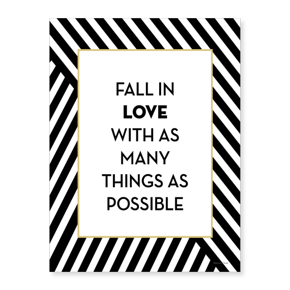 Art Print (Unframed), Fall in Love by lettered & lined, 16" x 20"