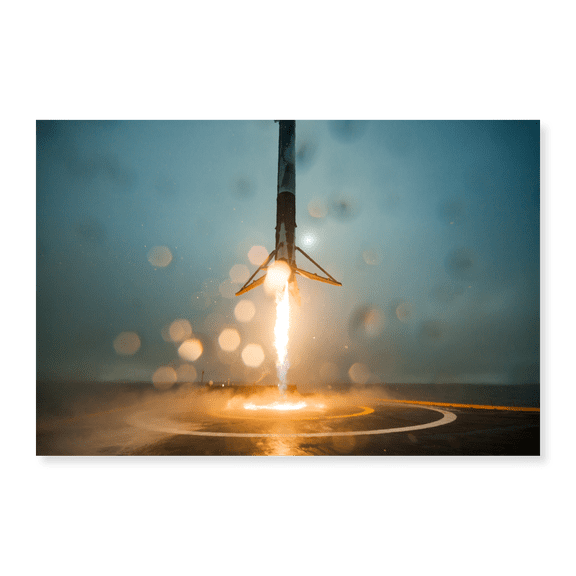 Art Print (Unframed), First stage of Falcon 9 rocket 2016 by SpaceX, 18" x 24"