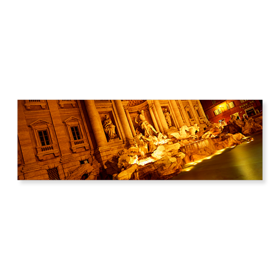 Art Print (Unframed), Fountain lit up at night by Panoramic Images, 24" x 8"