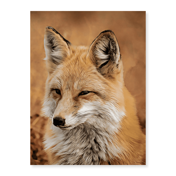 Art Print (Unframed), Fox by Alpenglow Workshop, 18" x 24"