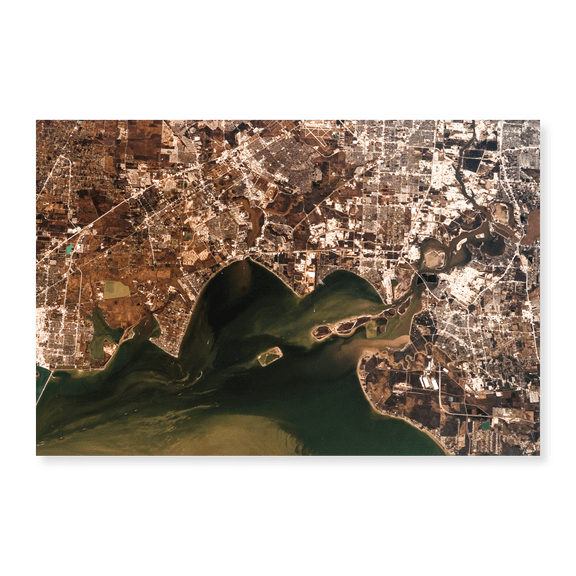 Art Print (Unframed), Galveston Bay and Clear Lake area Viewed from Space by NASA, 16" x 20"
