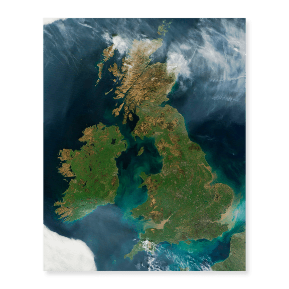 Art Print (Unframed), Great Britain and Ireland Viewed from Space by NASA, 16" x 20"
