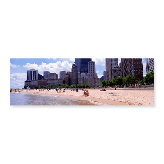 Art Print (Unframed), Group of people on the beach by Panoramic Images, 24" x 8"