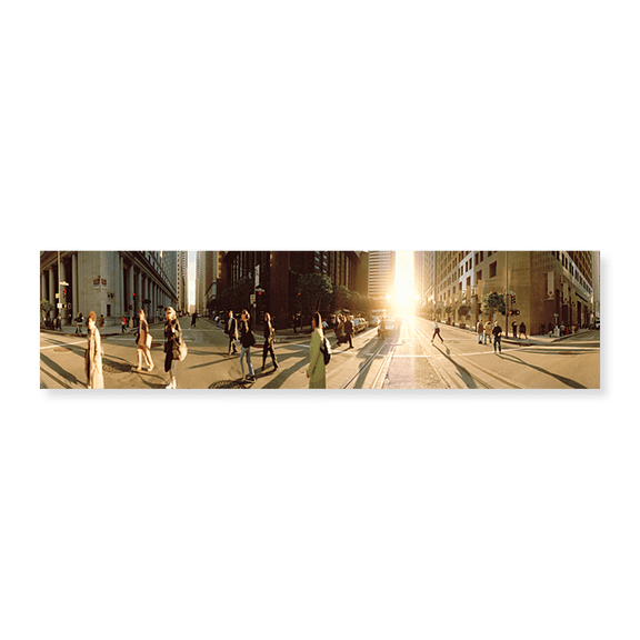 Art Print (Unframed), Group of people walking on the street by Panoramic Images, 24" x 8"