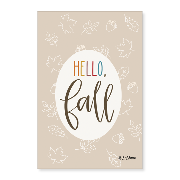 Art Print (Unframed), Hello Fall by Lisa Larson, 18" x 24"