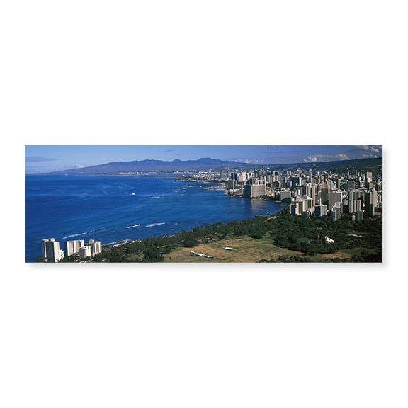 Art Print (Unframed), High angle view of a city at waterfront by Panoramic Images, 24" x 8"