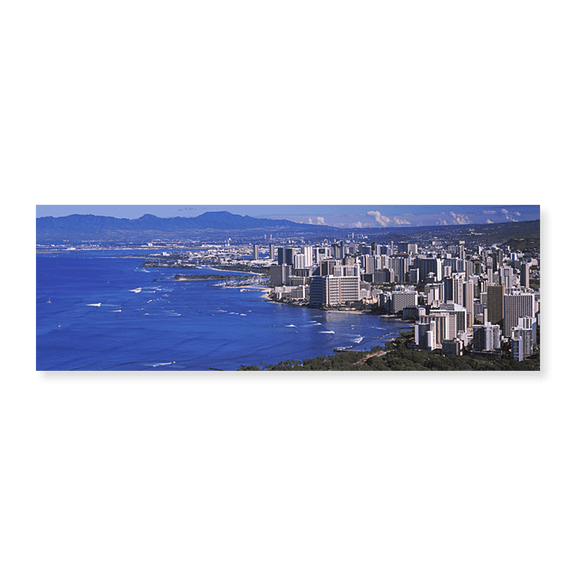 Art Print (Unframed), High angle view of a city at waterfront by Panoramic Images, 24" x 8"