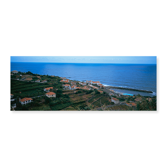 Art Print (Unframed), High angle view of houses at a coast by Panoramic Images, 24" x 8"