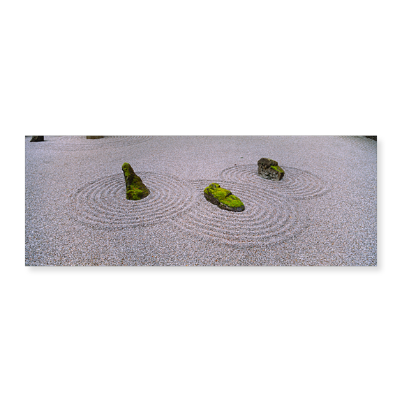 Art Print (Unframed), High angle view of moss on three stones in a Zen g by Panoramic Images, 24" x 8"