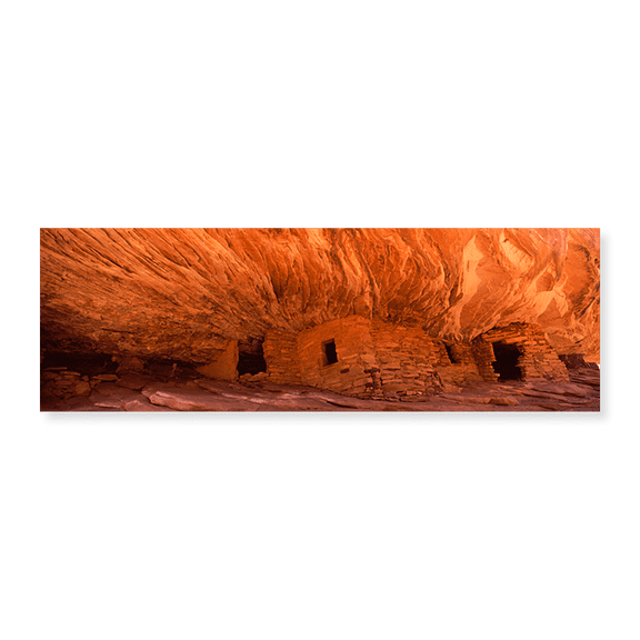 Art Print (Unframed), House Of Fire in orange by Panoramic Images, 36" x 12"