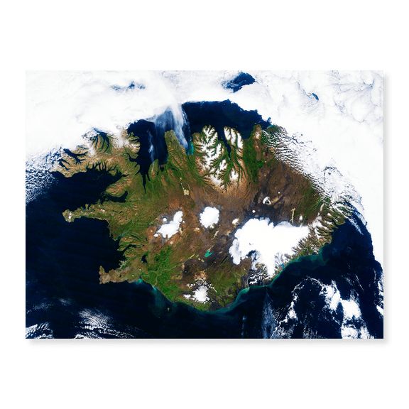 Art Print (Unframed), Iceland 2014 Viewed from Space by NASA, 16" x 20"