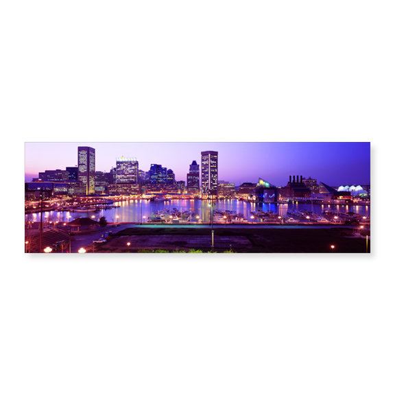 Art Print (Unframed), Inner Harbor by Panoramic Images, 24" x 8"
