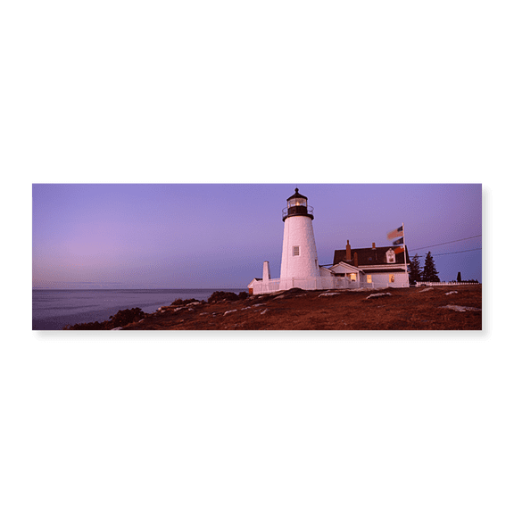 Art Print (Unframed), Lighthouse on the coast by Panoramic Images, 24" x 8"