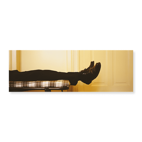 Art Print (Unframed), Low Section View Of A Man Lying On The Bed by Panoramic Images, 24" x 8"