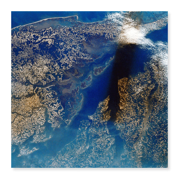 Art Print (Unframed), Lower Chesapeake Bay, VA Viewed from Space by NASA, 16" x 20"