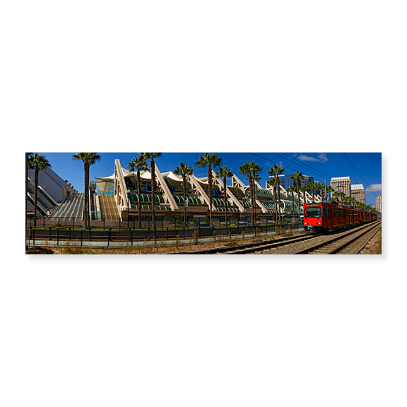 Art Print (Unframed), MTS commuter train moving on tracks by Panoramic Images, 24" x 8"