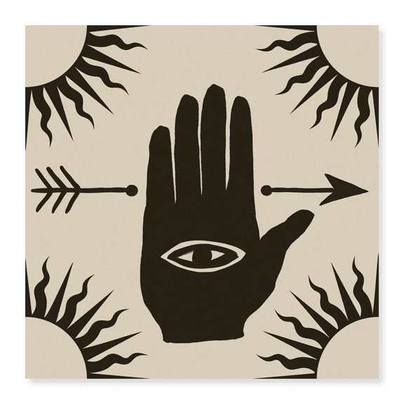 Art Print (Unframed), Magic Eye Hand Block Print by Andrea Haase, 16" x 20"