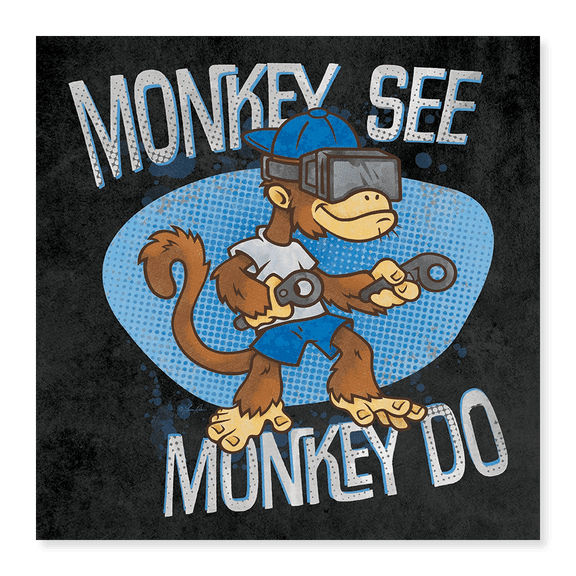 Art Print (Unframed), Monkey See, Monkey Do by Lauren Rader, 16" x 20"