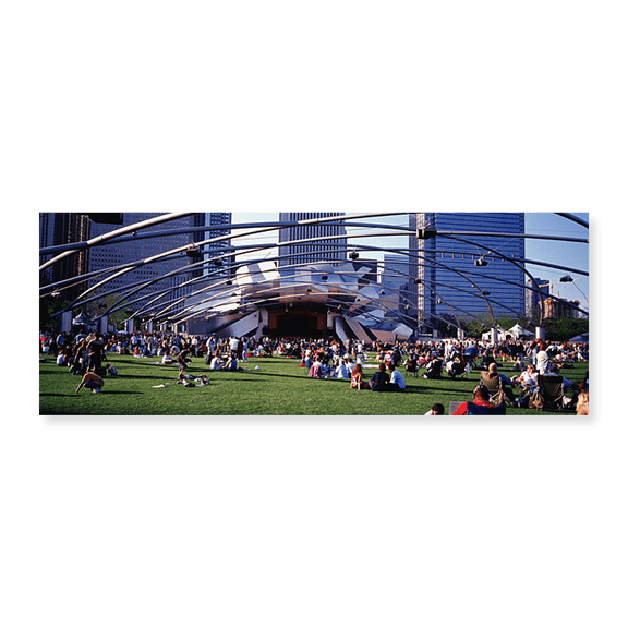 Art Print (Unframed), People At A Lawn by Panoramic Images, 36" x 12"