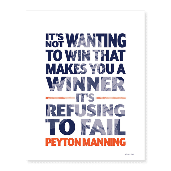Art Print (Unframed), Peyton Manning - Refuse by Susan Ball, 18" x 24"