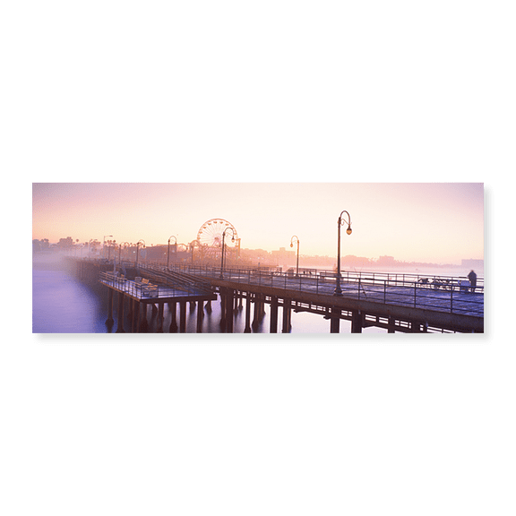 Art Print (Unframed), Pier with ferris wheel in the background by Panoramic Images, 24" x 8"